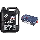 LIQUI MOLY 1131 Classic Motorenöl SAE 50 5 l & P000430 Moly Ölwechsel-Kanister 7055 Ölwechsel-Kanister