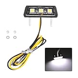 SIGANDG LED Motorcycle License Plate Light, 12 V, 3 SMD-LED-Chip, Mini-Winzig-Lampe, wasserdicht, für alle Modelle von Motorrädern und Quads (Weiß)