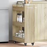 Rantry Schrank mit Rollen Sonoma-Eiche 60x22x79 cm Holzwerkstoff Schrank Model840417