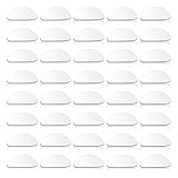 20 Paar Silikon Nasenpad, Selbstklebende Nasenpads D Form Anti-Rutsch Brille Nasen Pad für Brillen Und Sonnenbrillen (Klar)