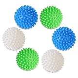 GIBOHOM Trocknerbälle, 6 Stück Waschbälle für Daunenjacken, Trockner Ball,Waschball für Waschmaschine, Trocknerball Tennisbälle Waschmaschine Daunen Waschbälle für Waschmaschine