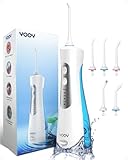 YOOY Munddusche Kabellos Elektrische Mundduschen IPX7 Wasserdicht Oral Irrigator 3 Modi und 5 Düsen Tragbar Water Flosser Zahnzwischenraumreiniger Ideal für die Mundpflege zu Zuhause & Reise