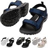 CRESSI Unisex-Adult Pete Black/Blue 44 Sandale ideal für Sommertage am Strand, Schwarz/Blau Navy