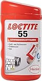 LOCTITE 55, Gewindedichtfaden für schnelle Dichtung, Gewindedichtung für Rohrgewinde und Anschlussstücke, für Gewinde aus Metall und Kunststoff, 1x160m