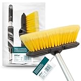 Sillar Teleskopische Autowaschbürste 80-130 cm – Waschbürste mit Aluminium Teleskopstange, Auto Reinigungsbürste, Ausziehbare Bürste für Caravan und PKW, Lange Autopflegebürste