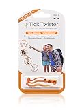 Tick Twister® Zeckenentferner, orange, zum Entfernen von Zecken bei Hunden, Katzen, Pferden und Menschen, Original – hergestellt in Frankreich, 3 Stück