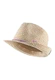 Sterntaler Strohhut bunt - Sommer Hut mit Buntem Satinband und Schleife - UV-Schutz 50+ Sonnenhut - Mädchen Hut - Baby und Kinder Sommer Kopfbedeckung - Sand, Größe 55