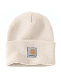 Carhartt, Herren, Strickmütze mit Umschlag, Winterweiß, OS