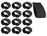 Emezddo 12 Stück Elastische Gürtelhalter,Gürtelschlaufen für Dienstgürtel,Taktische Rucksackgurt Halter,belt keeper,für 3 cm-4 cm Gürtel Riemen(Schwarz)