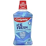 Colgate Mundspülung Ice Fresh 500 ml – für sofortige & anhaltende Frische – antibakterielle Mund- und Zahnreinigung ohne Alkohol** für optimalen Schutz