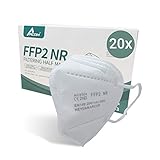 Arcom 20 Stück FFP2 Atemschutzmaske, CE 2163 PPE 892 zertifiziert, 5-lagig, EN149:2001+A1:2009, Mund-Nasen-Schutz, Partikelfiltermaske, Versand aus Deutschland