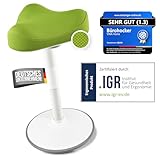 Vina Home® SH-01S Bürohocker Ergonomisch [IGR Zertifiziert] | Sitzhocker ergonomisch höhenverstellbar [47-65 cm]| Ergonomischer Hocker für Arbeit & Freizeit | Schwingeffekt [rutschfest] (Grün)