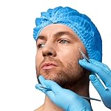 SUPERGUARD GB Einweg-Haarnetze für die Küche, 100 Stück, doppelt genäht, Blau