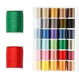 Tabanzhe 30 farbige Polyester-Nähgarne, 45 m/Spule, handliches Baumwollgarn, langlebig, bunte Fäden für Hand- und Maschinennäharbeiten