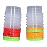 POENVFPO Frischhaltedosen mit Deckel, 12 Sets, 227 Ml, Stapelbare Kunststoffbehälter für die Zubereitung von Mahlzeiten, Gefriergeeignet, Mikrowellengeeignet, Zur Aufbewahrung in der Küche