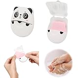 Reise-Seifenblätter, tragbare Seifenflocken, Box, Rucksackreisen, Essentials, Einweg-Reisewäsche, Handschäumseife, für unterwegs, Campingzubehör, Wandern, umweltfreundliche Reinigungsprodukte, Panda