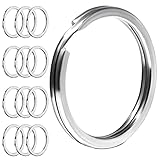 20 Stück 304 Schlüsselringe Edelstahl, Ф25mm Schlüsselring, Flache Schlüsselanhänger, Geeignet für alle Arten von Schlüsseln, DIY, Kunsthandwerk (Edelstahl Primärfarbe)