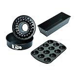 ORIGINAL KAISER Kaiser Classic Bachform-Set 4-teilig, Stahl, Black, 39 x 39 x 15 cm, 4-Einheiten