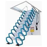 UYHBCNQD Decken-Dachbodentreppe ohne Armlehnen, herunterziehbare Dachbodentreppe, Teleskop-Dachbodenleiter, manuelle Dachbodenleiter, rutschfeste Stufen for Dachbodenkeller(80 * 100cm)