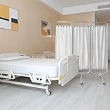 Faltbarer Raumteiler mit 3/4-Platten – Medizinischer Sichtschutz, Faltbare Sichtschutzwände mit feststellbaren Rädern, freistehende Trennwände für Notaufnahme, Station, Krankenhaus