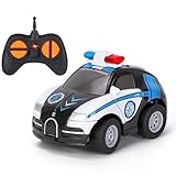 Highttoy Kinderspielzeug ab 2 3 4 Jahre, Ferngesteuertes Polizeiauto 2.4GHz Spielzeug ab 3 Jahre Jungen Mädchen Geschenk Kinder RC Auto Motorikspielzeug mit Fernbedienung, Weiß