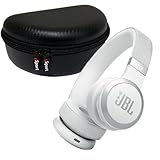 JBL Live 670NC Kabellose On-Ear-Kopfhörer mit Geräuschunterdrückung und gSport-Hülle, Weiß