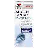 Doppelherz system AUGEN-SPRAY Hyaluron 0,3% – Befeuchtet trockene und gereizte Augen – 10 ml sterile Lösung