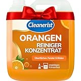 Cleanerist 5L Orangenreiniger Konzentrat [1:100] - ergibt bis zu 500L Universalreiniger mit Orangenduft - Allzweckreiniger ähnl. zu Orangenöl für Oberflächen, Küche, Bäder, Boden, Glas & Fenster