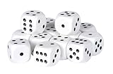noris 606154361 – 15 weiße Augenwürfel aus Kunststoff im Doppelblister – Standard Würfel für jedes Spiel, Größe 16mm, Weiß
