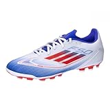 adidas Unisex F50 League Football Boots Artificial Ground Fußballschuhe, Cloud White/solar red/Lucid Blue, 42 EU