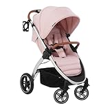 Hauck Buggy UpTown mit Liegefunktion, klein zusammenklappbar, bis 25 kg, Schieber höhenverstellbar - Kinderwagen Sportwagen mit Einhand Faltmechanismus und Getränkehalter - Melange Rosa