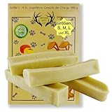 ARTISAN GIFT CO Kaustab aus Hartkäse - Kaukäse für Hunde und Welpen - Himalaya Knochen - 100% natürlicher - Gewicht der Charge 360g. (4 stück (1er Pack), L)