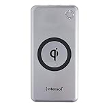 Intenso 7343531 Powerbank WPD10000, externes Ladegerät mit Wireless Charging, Power Delivery und Quick Charge (10000mAh, geeignet für Qi-fähige Smartphone/Tablet PC) Silber