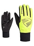 Ziener Kinder DOMMI Fahrradhandschuhe, Winter | Soft-Shell, Winddicht, gefüttert, Poison Yellow, XL