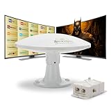 MOSCATELLI Omnidirektionale terrestrische DVB DVBT2 Outdoor Camping Antenne für Wohnmobile und Wohnwagen - 12/24/220V - Kit mit Kabeln, Verstärker und LTE Filter. Wasserdicht, UV-Schutz