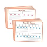 Qectial 10 X Blätter Schreibkarten, Doppelseitig, Phonics Lernklänge, Mischungen, Kleines Whiteboard für Den Kindergarten