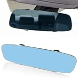 MidGard Auto Panorama Rückspiegel blendfrei, Blendschutz KFZ-Innenspiegel, Weitwinkel Spiegel mit Blendschutzfunktion 300 mm