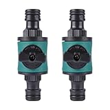 LUOFENG Schnellanschlusskupplung Absperrventile ABS Durchflusskontrollverbinder für Gartenschlauch Bewässerungssystem Wasserleitung 2 Stück