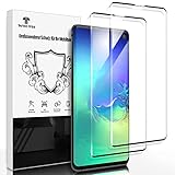 Three-Tree Schutzfolie für Panzerglas für Samsung Galaxy S10, [Hochpräzise Fingerabdruckerkennung] Sensible Berührung 9H Härte Anti-Kratzen Displayschutz 2 Stück für Samsung Galaxy S10