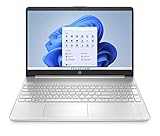 HP Laptop 15s-fq5003sl, Intel Core i7-1255U, RAM 8 GB DDR4, SSD 512 GB, Intel Iris Xe, Display 15,6 Zoll FHD SVA, entspiegelt, WLAN, SD-Player und Fingerabdrücke, HD-Webcam, Windows 11, Silber