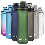 Opard Trinkflasche Sport 600ml - Wasserflasche aus Tritan BPA-Frei, auslaufsichere Sportflasche, Kunststoff Water Bottle mit Sieb - Mit 1 klick öffnen - für Kinder, Schule, Sport, Fahrrad, Fitness