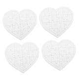 Vaguelly 4Sätze Leeres Puzzle für Teile DIY Bastelmaterial zum Ausmalen und Gestalten Kreative Puzzleteile für Einladungen und Spielzeuge Bastelzubehör für Partys