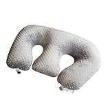 Zwillingskissen Stillkissen, Multifunktionales Pflegekissen für Zwillinge stillendes Kissen Twin Pillow, Feeding Pillow für Schwangere Frauen Baumwolle Twin Stützkissen (Grau)