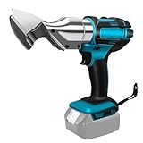 Akku blechschere Elektrisch kompatibel mit Makita 18V Akku, Bürstenlos Akku Elektro Metallschere, Bürstenlose Elektro Metallschere mit 360° drehbarem Kopf für Bleche, Teppiche (Ohne Akku)