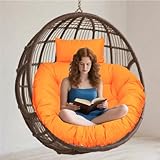 Übergroßes Eierstuhlkissen, Allwetter-Ersatzkissen für Terrassenschaukel und Weidenhängematte, Hängesessel mit Kopfstütze, perfekt für Garten, Chaiselongue