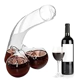 Lustiger Dekanter Whisky Karaffe Set, Dekanter Rotwein Einzigartiger Glasbehälter für Scotch Whisky Wein Dekantierer Glaskaraffe Weindekanter, 550ML Weinkaraffe Lustiges Geschenk für Ihre Lieben