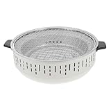 Milisten Grill Kochausrüstung im Freien Outdoor-Kochherd tragbarer Campingkocher Campingzubehör Camping-Werkzeuge Kohleofen Eisen Weiß