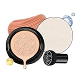 Kissen-Foundation, Pilzkopf Luftkissen, CC-Creme Mit Pilz-Make-up-schwamms, Foundation-Make-up-Concealer Für Das Gesicht, Feuchtigkeitsspendend, Gleichmäßiger hauttons Für Alle Hauttypen