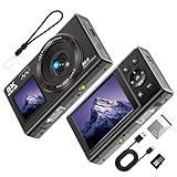 Digitalkamera, 5K 80MP Kameras für Fotografie mit 2,8 Zoll LCD-Bildschirm, WIFI Übertragung, 18X Digitalzoom, Tragbare Mini Kamera mit 19 Arten von Filtern, 32GB TF Karte für Kinder, Anfänger