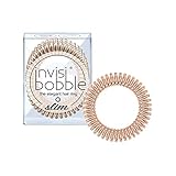 invisibobble Slim Haargummi Bronze Me Pretty I 3x Dünne Haargummis bronze für Mädchen & Damen I eleganter Look & starker Halt I designed im Herzen Münchens